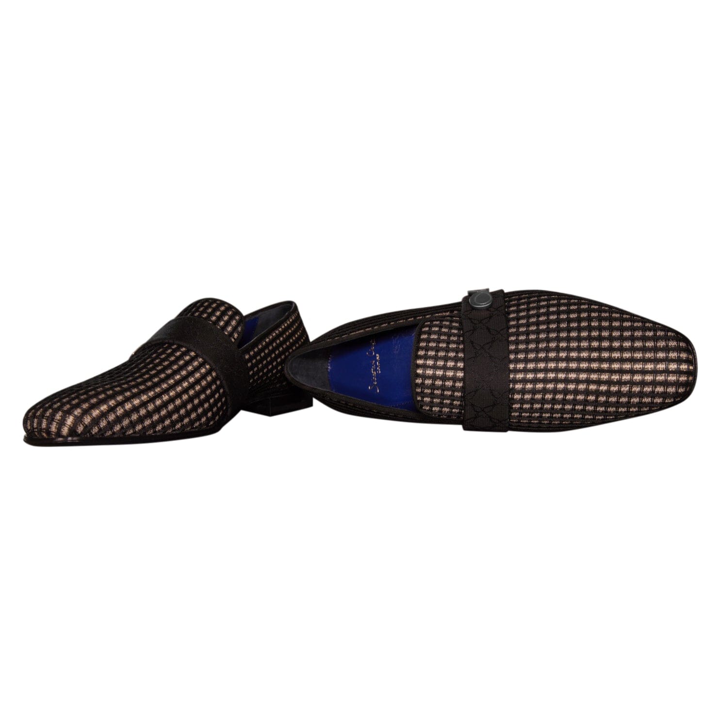 Black Oro Waffle Silver Loafer-10