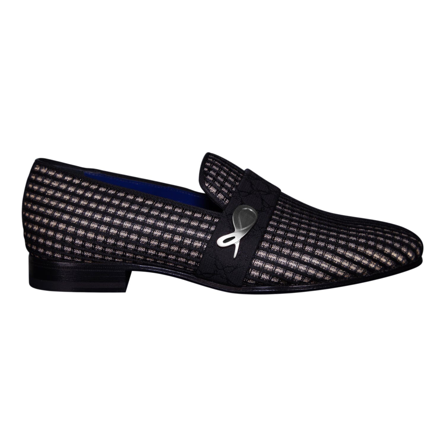 Black Oro Waffle Silver Loafer-7