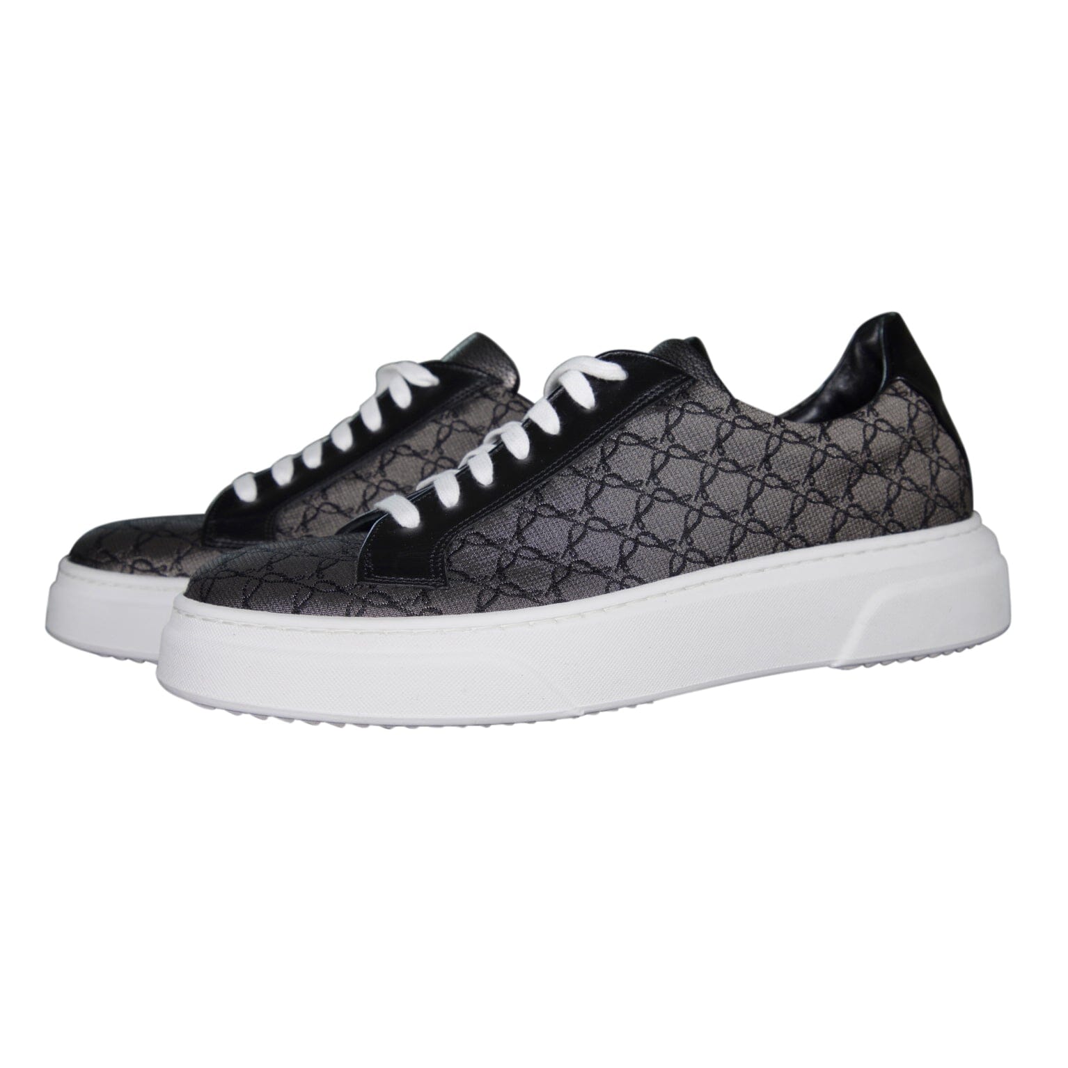 Charcoal Nero Logo Luxury Sneakers-3