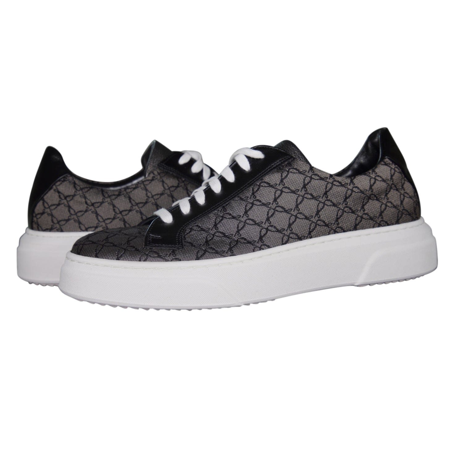 Charcoal Nero Logo Luxury Sneakers-8