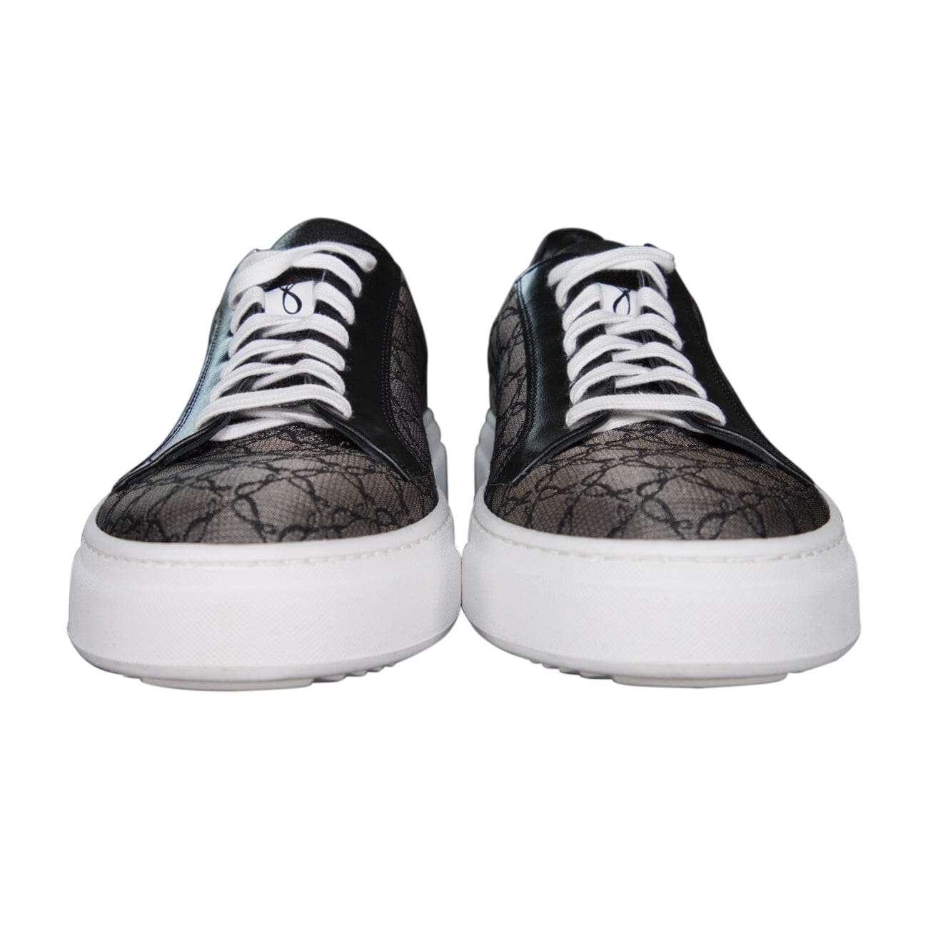 Charcoal Nero Logo Luxury Sneakers-5