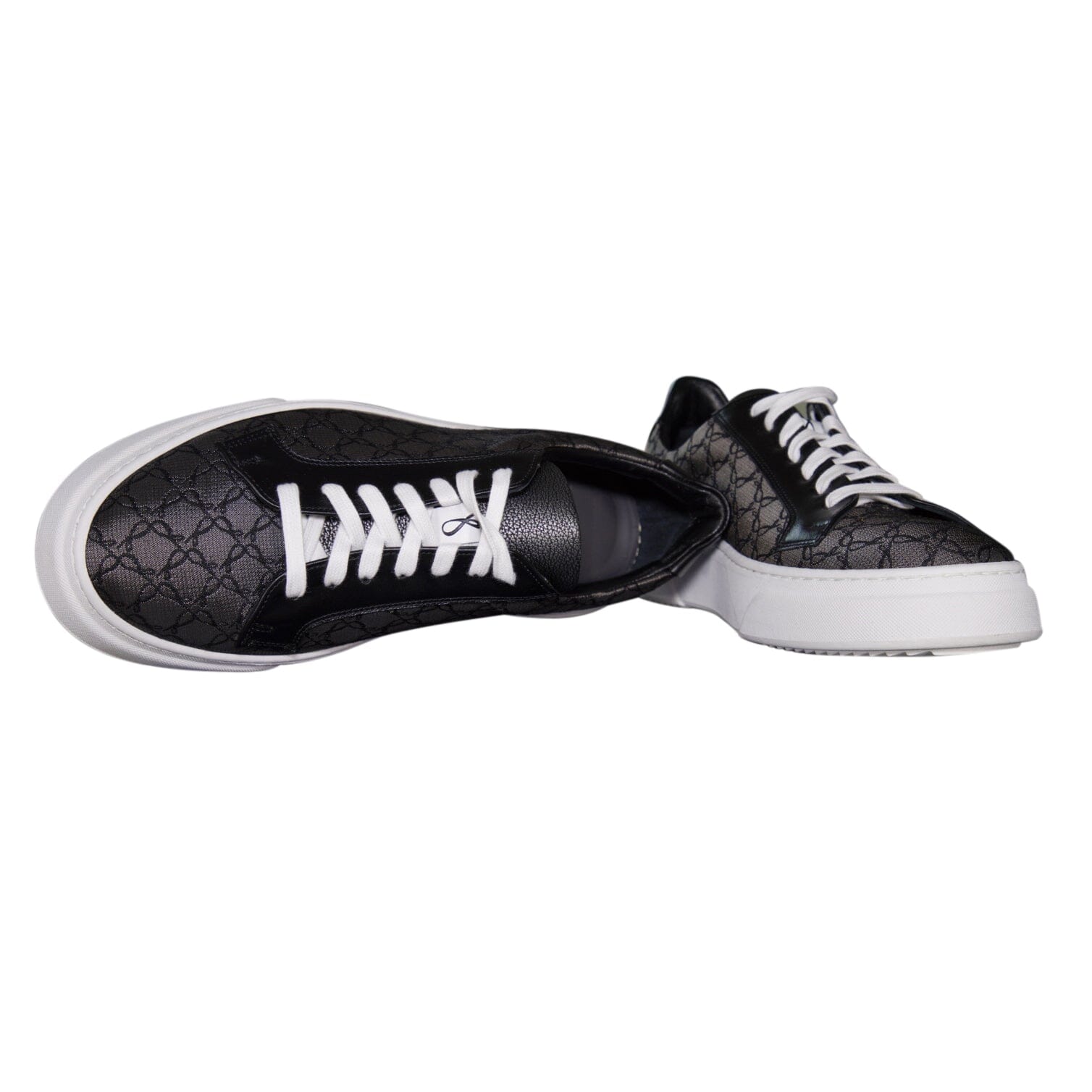 Charcoal Nero Logo Luxury Sneakers-10