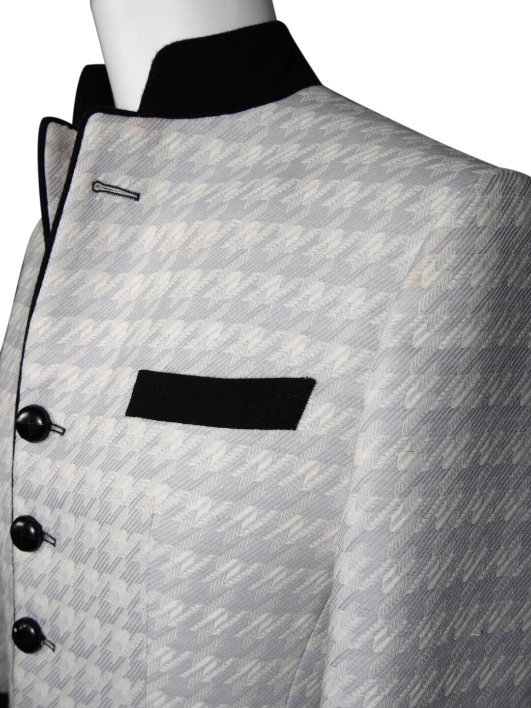 Oyster Grigio Houndstooth Mandani Coat-5