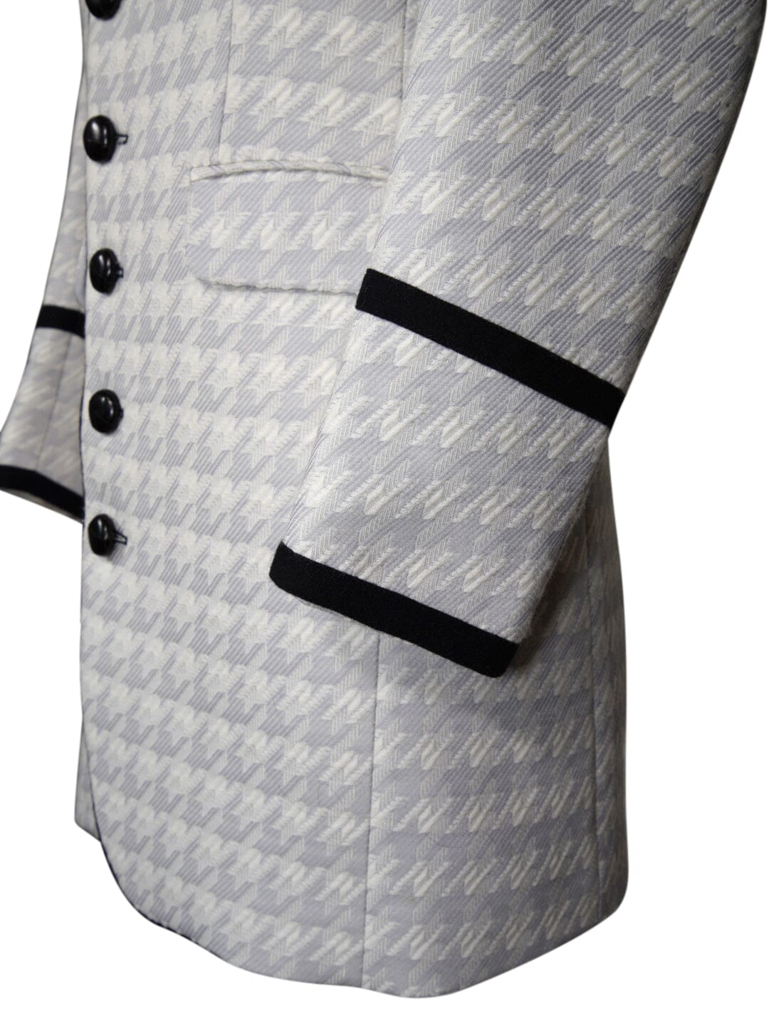 Oyster Grigio Houndstooth Mandani Coat-6