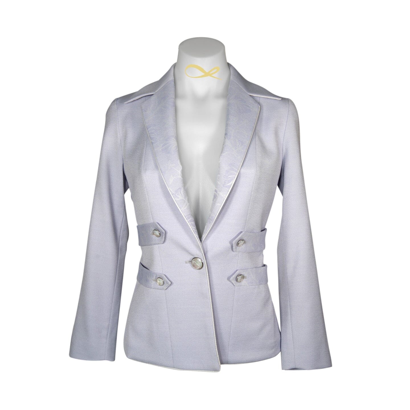 Blue Pastel Azzurro Retro Jacket-3