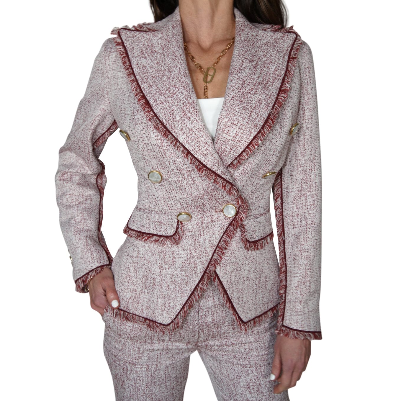 Rose Paglia D’Oro Double Breasted Jacket-3