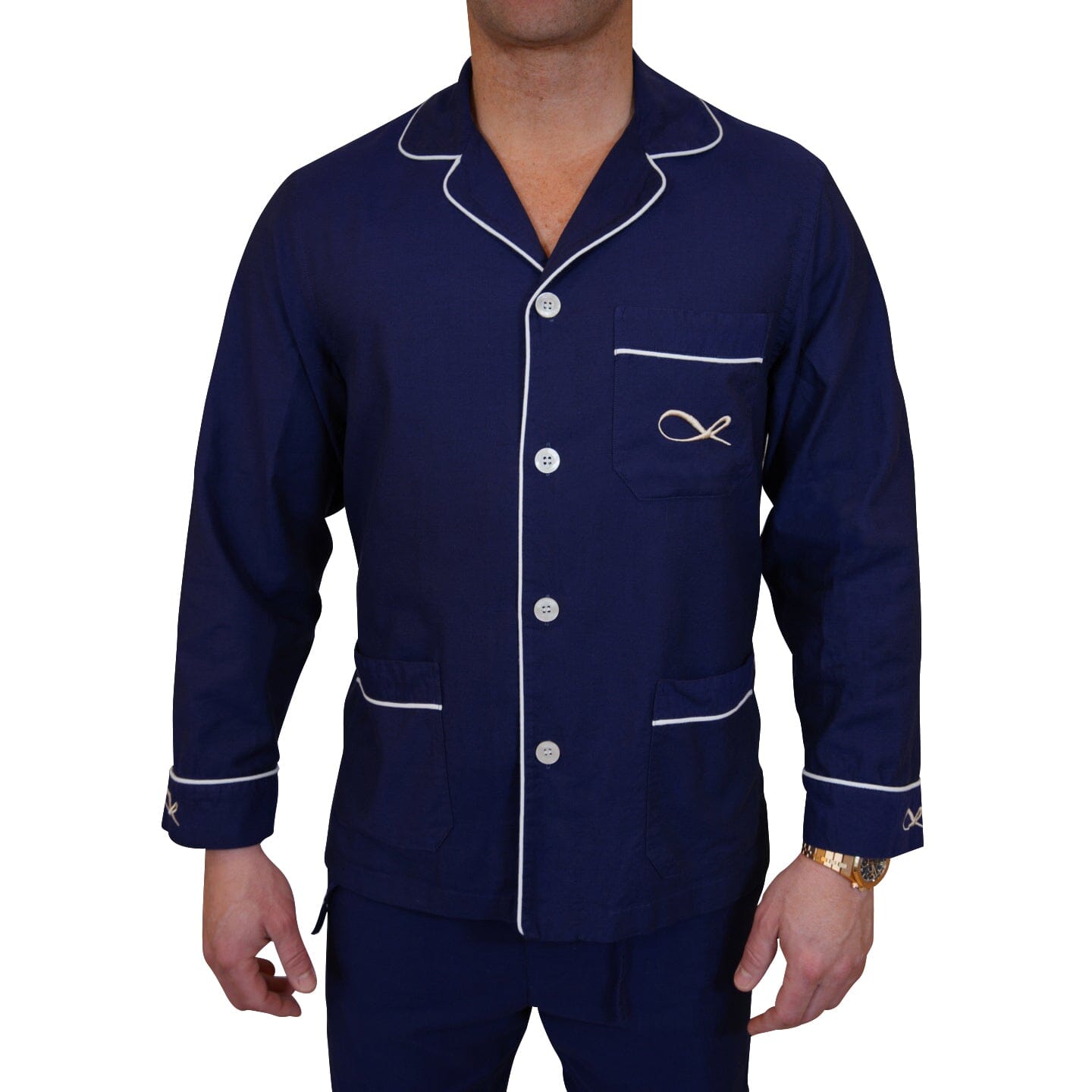 Rejuvenate Collection Pajama Set In Navy Blue-3