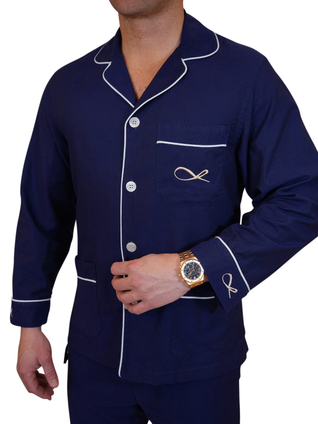 Rejuvenate Collection Pajama Set In Navy Blue-4