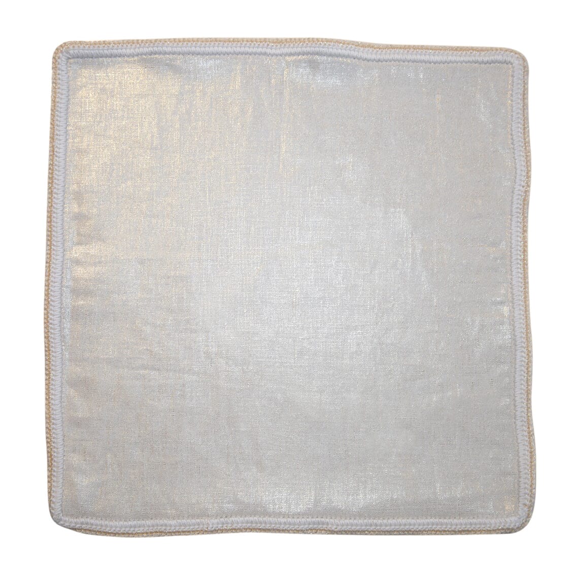 Golden Latte With White And Ivory Flake Border