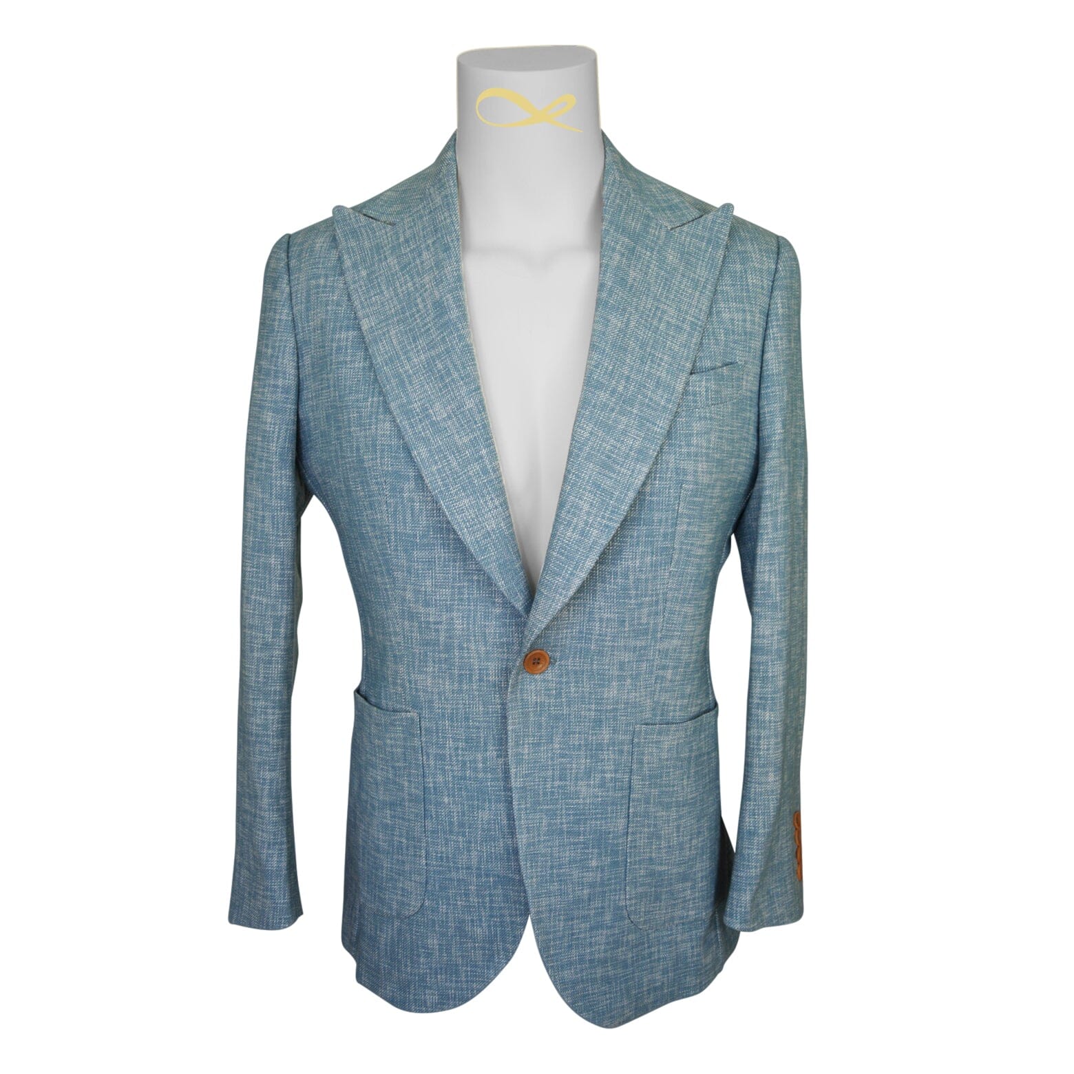 Teal Blu Lino Tweed Jacket-4