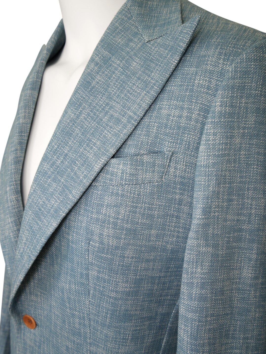 Teal Blu Lino Tweed Jacket-5