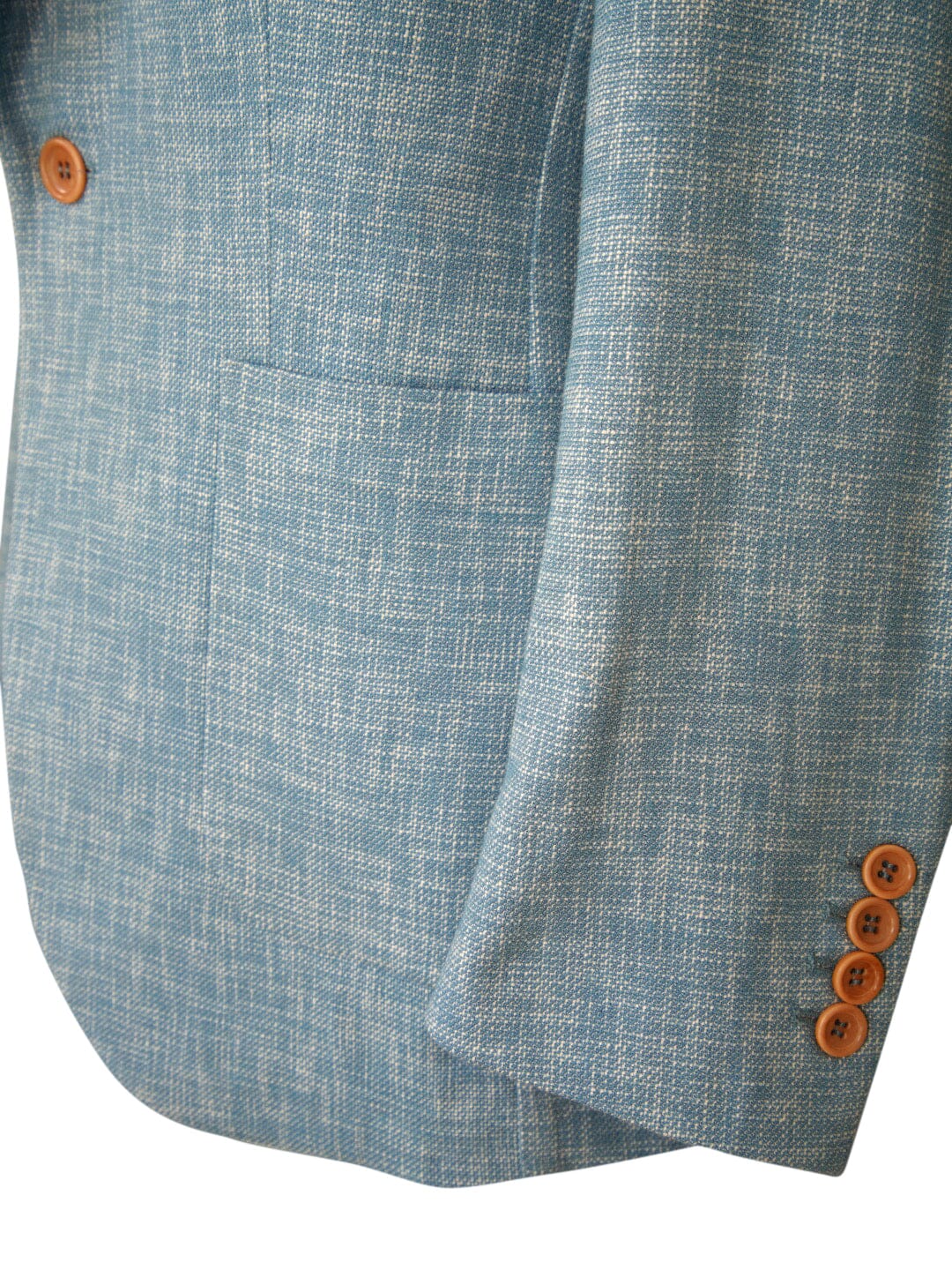 Teal Blu Lino Tweed Jacket-6