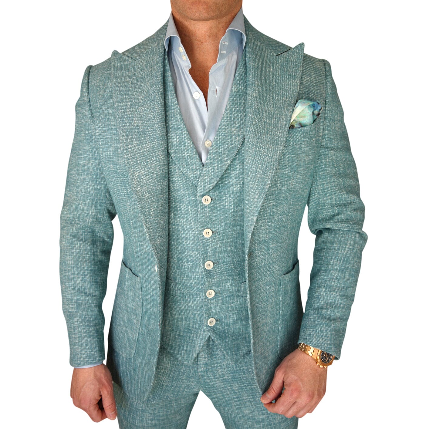 Aqua Lino Tweed Jacket-3