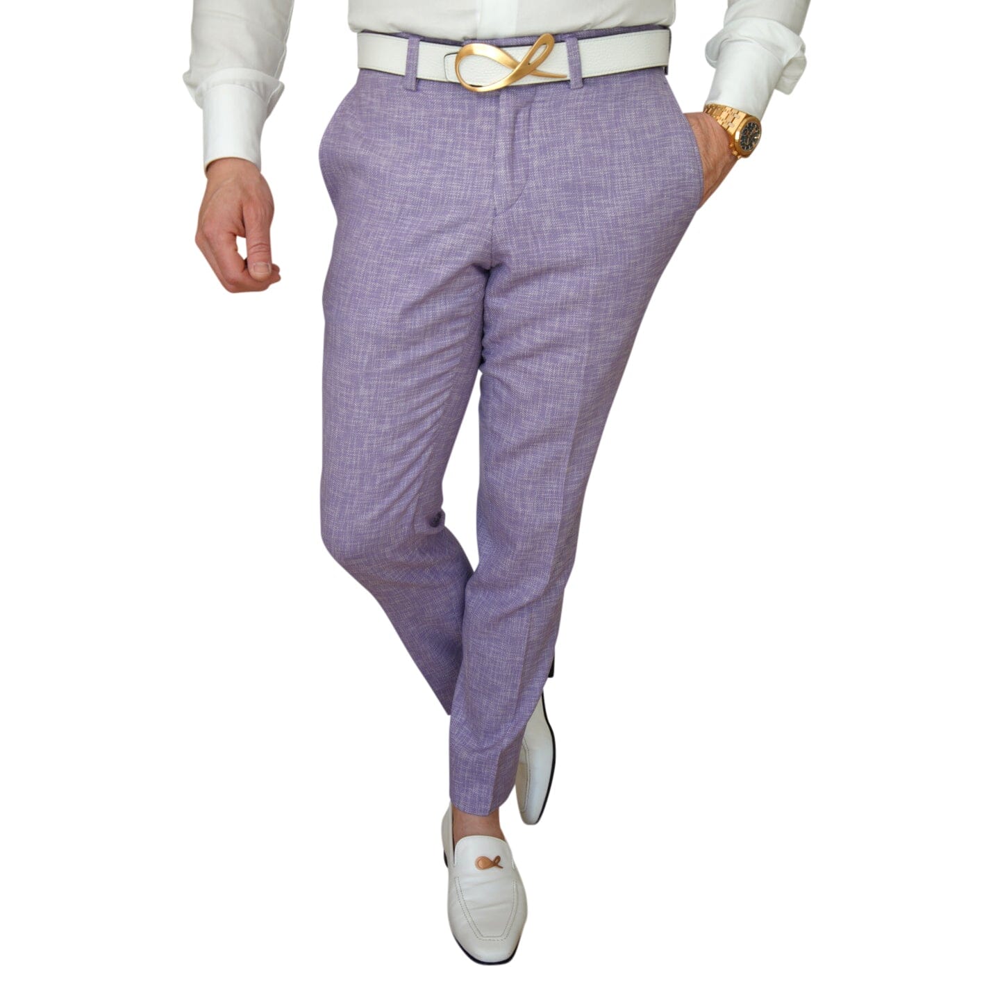 Amethyst Lino Tweed Trousers @ The Vault