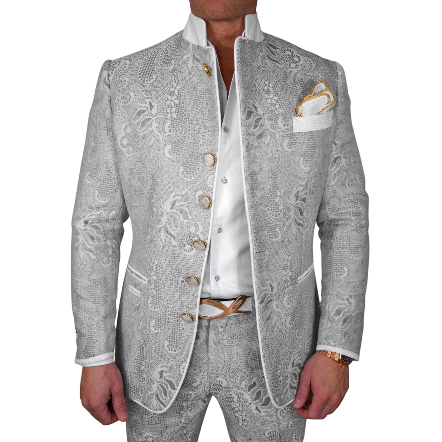 Grigio Damask Mandani Jacket-3