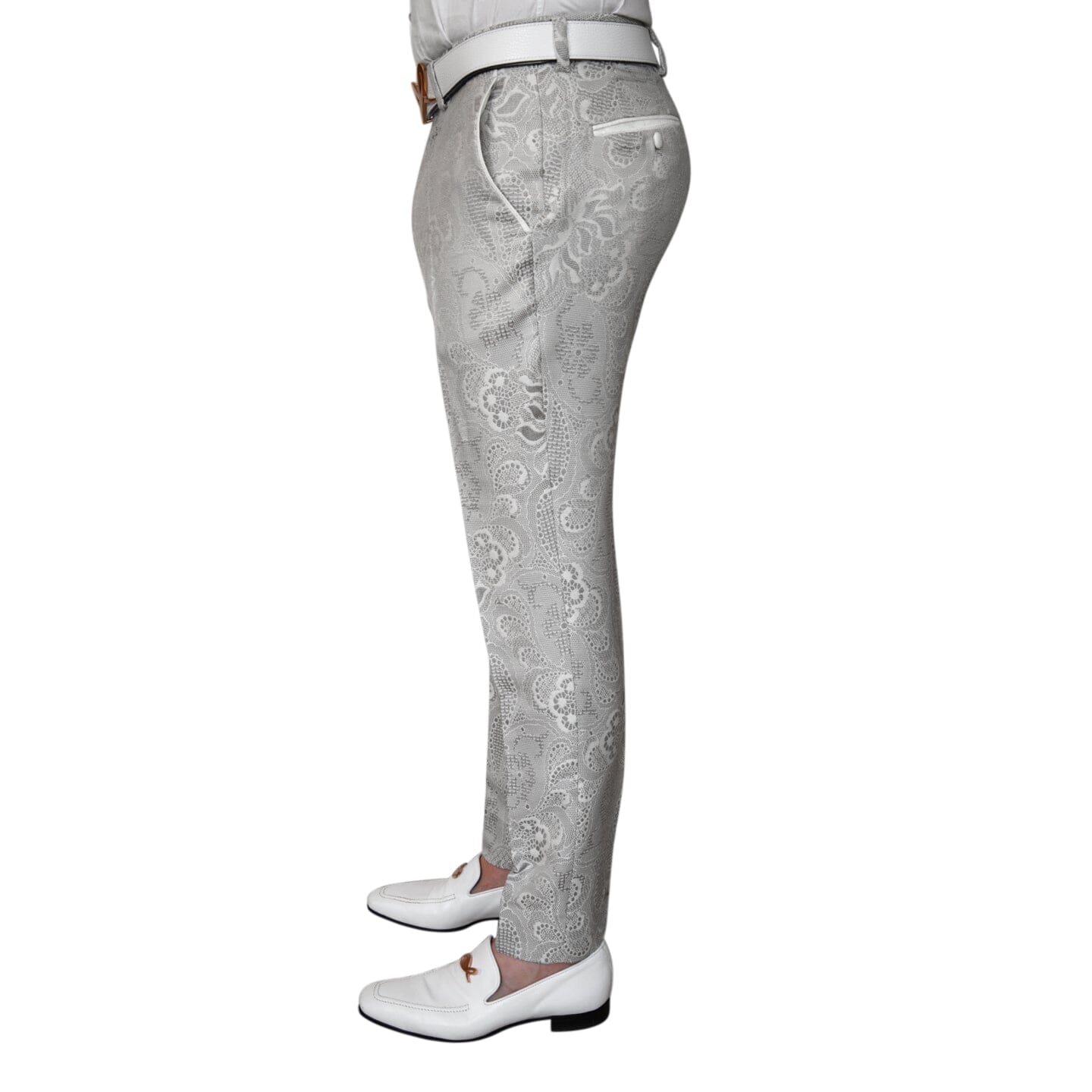 Grigio Damask Trousers-3
