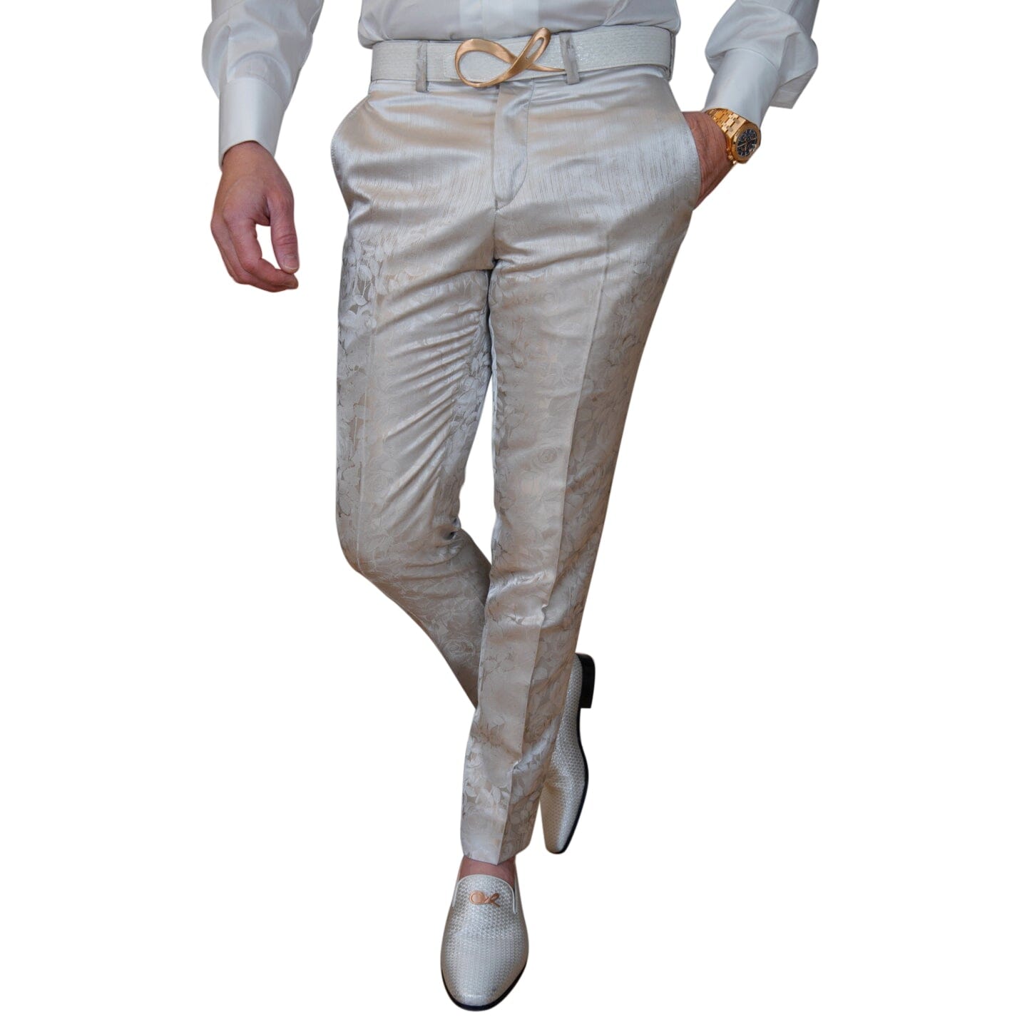 Champagne Sateen Ombre Trousers @ The Vault