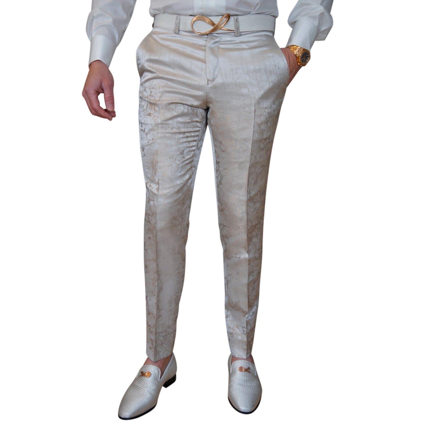 Champagne Sateen Ombre Trousers @ The Vault
