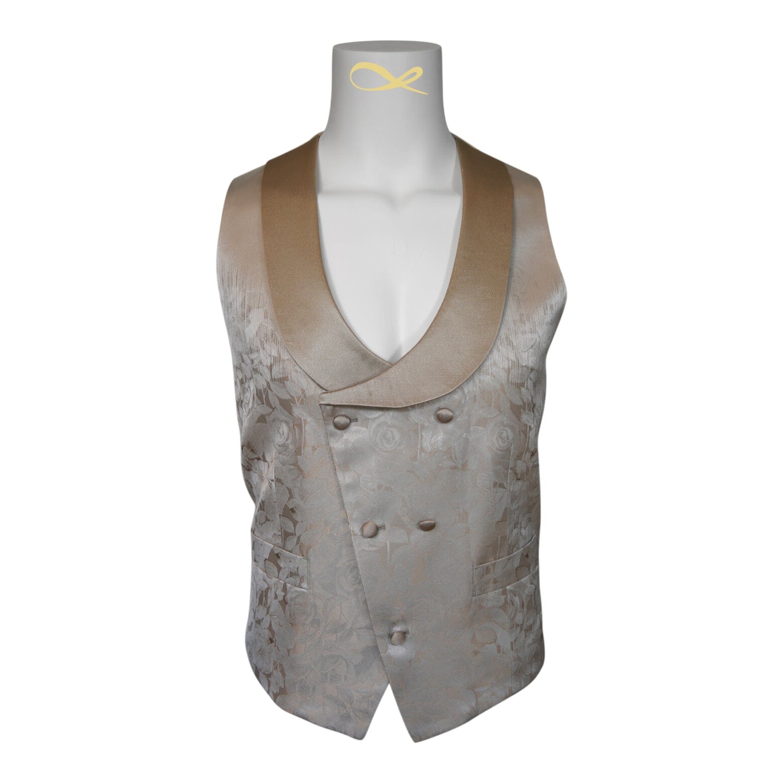 Champagne Sateen Ombre Double Breasted Waistcoat @ The Vault