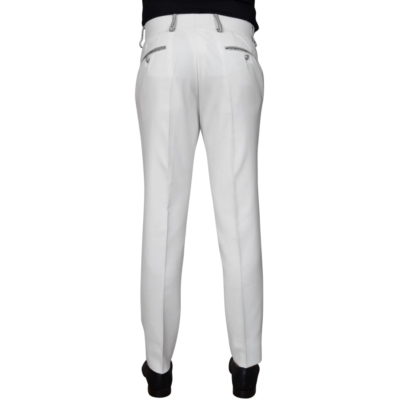 Bianco Tweed Paillette Trousers-4
