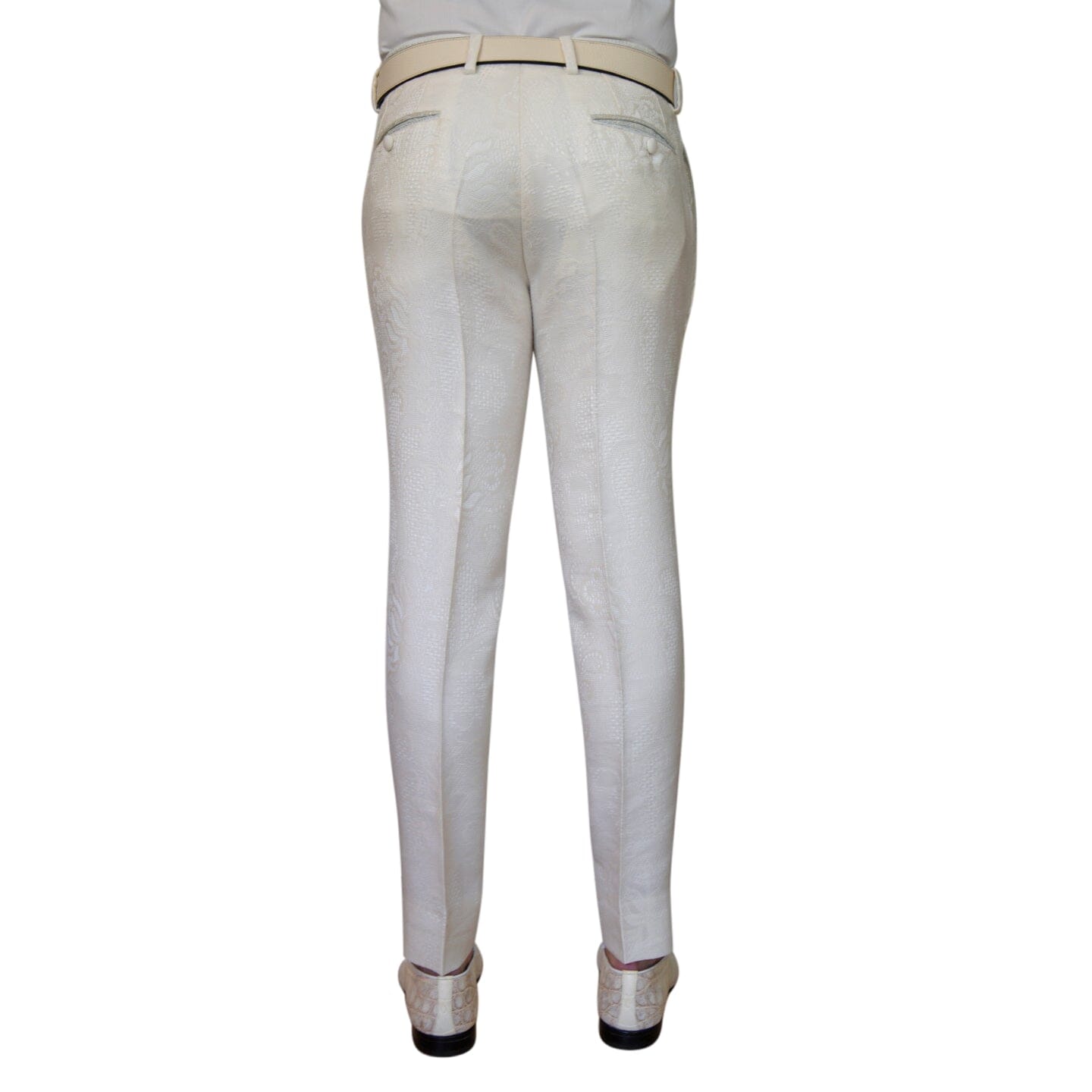 Latte Damask Trousers-4