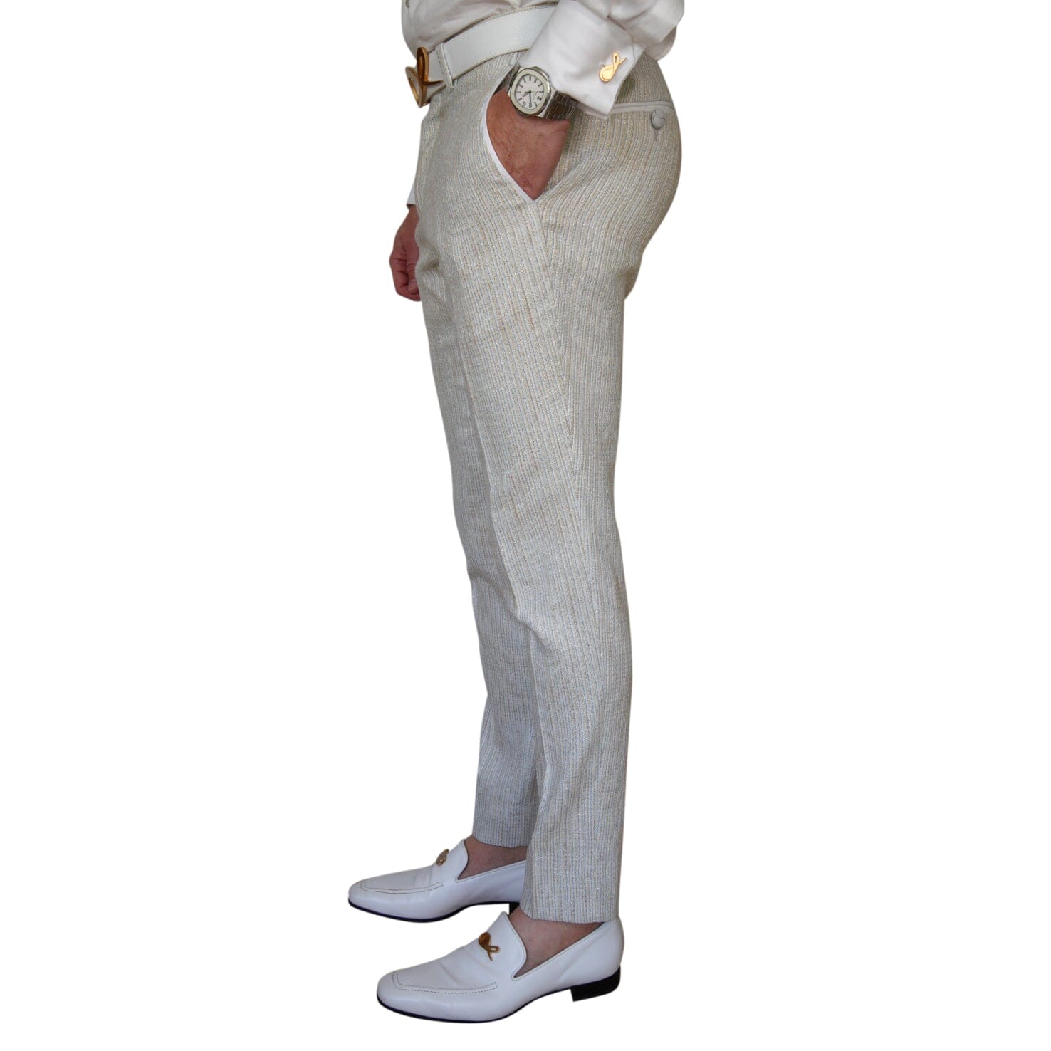 Oro Tweed Paillette Trousers-3