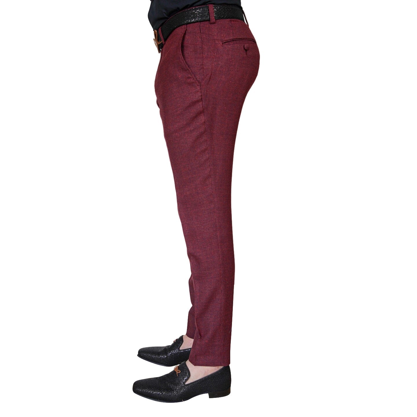 Midnight Marrone Tweed Trousers-4