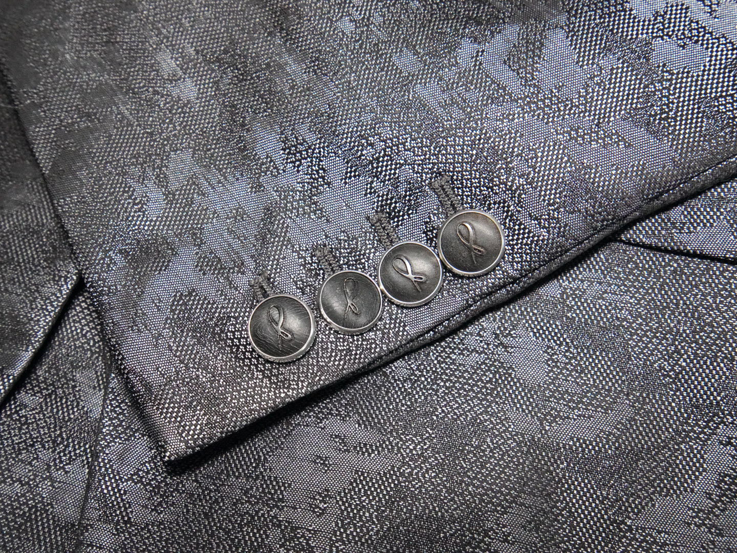 Nero Horn With Silver Tone Buttons For Sports Jacket-4