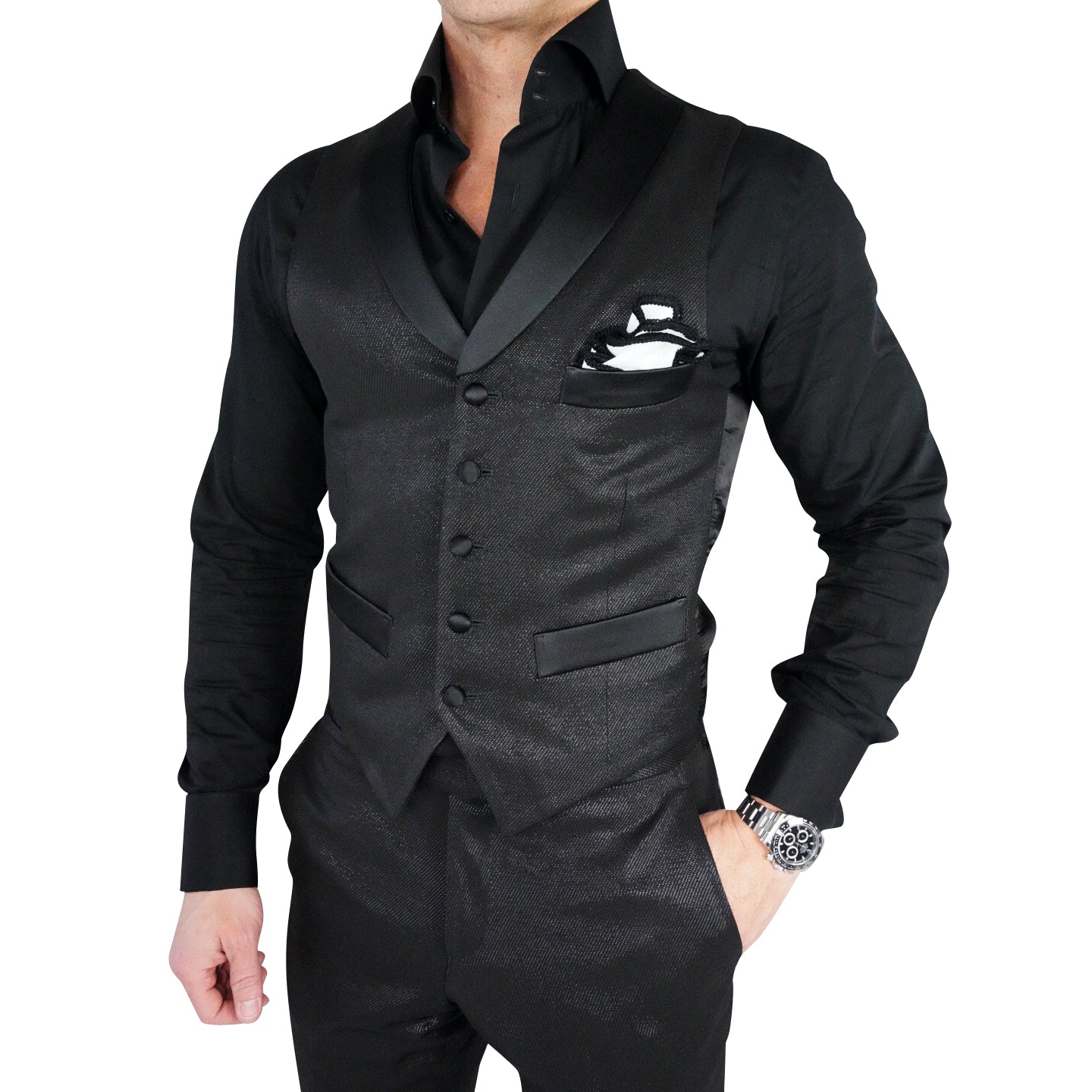 Black Luna Ciottoli Waistcoat @ The Vault