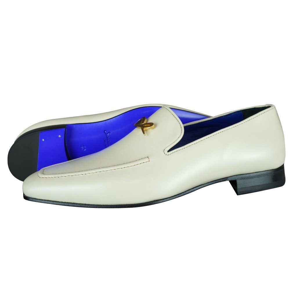 Classica Mascarpone With Yellow Gold Gold Hardware Leather Loafers @ The Vault
