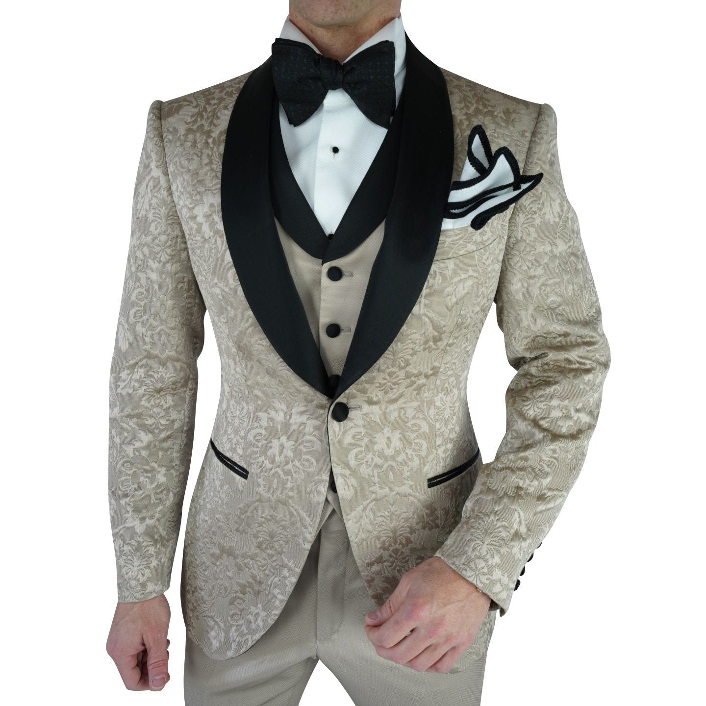 Champagne Oro Fiore and Black Dinner Jacket-4