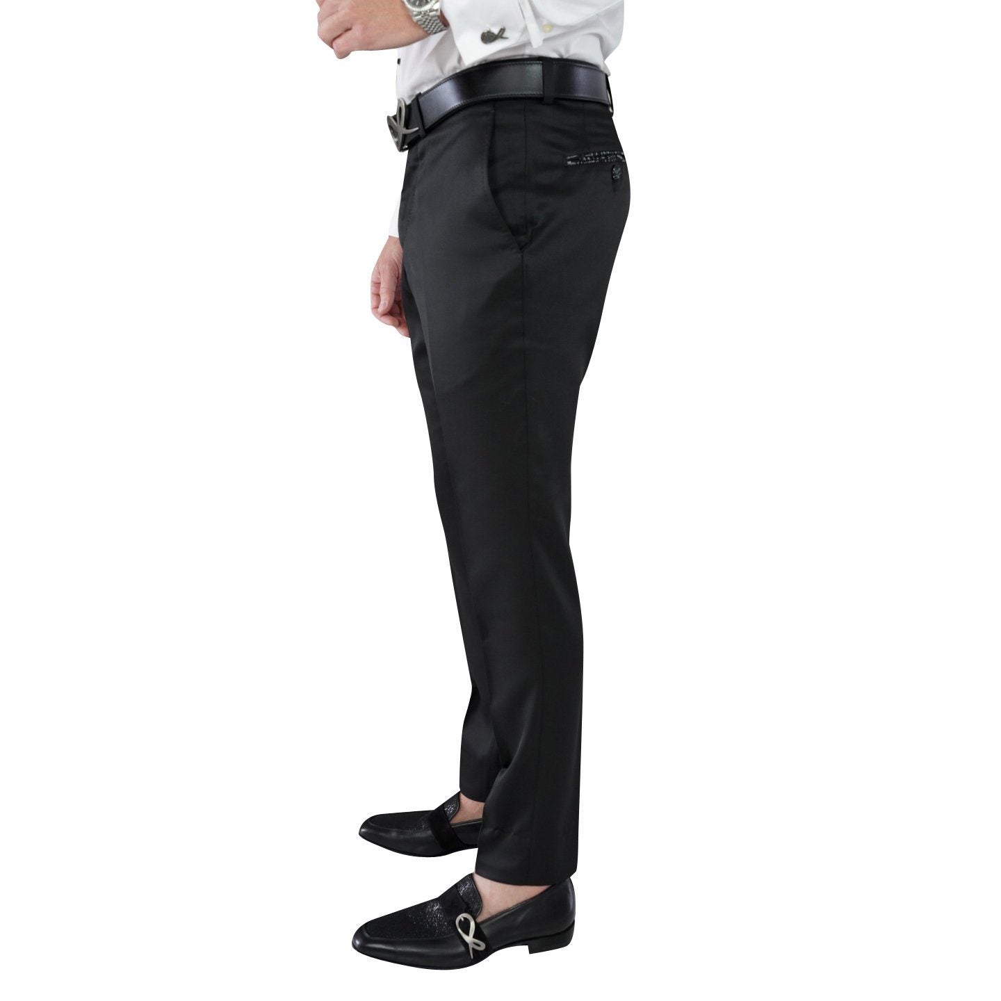 Black Evento Silver Astrato Trousers-4