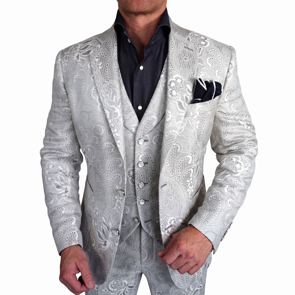 Grigio Damask Jacket-3