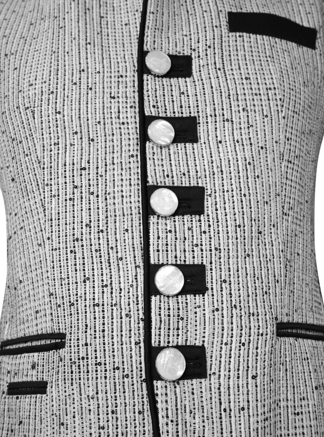 Nero Tweed Paillette Mandani Jacket-7