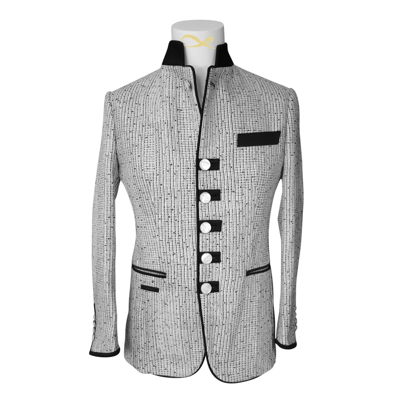 Nero Tweed Paillette Mandani Jacket-5
