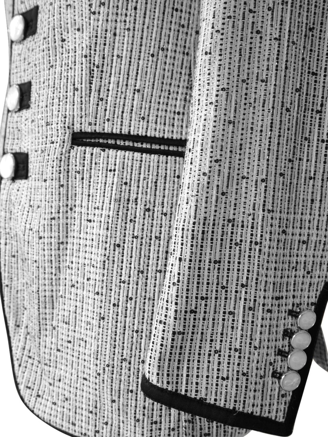 Nero Tweed Paillette Mandani Jacket-8