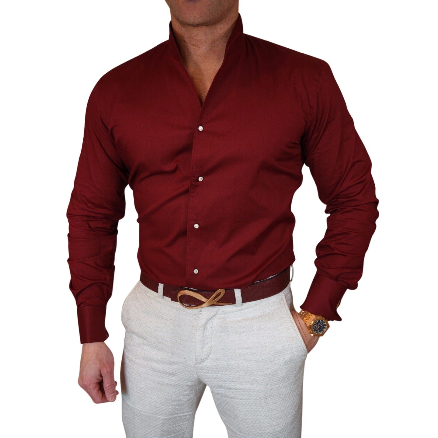 Burgundy Solopezzo Dress Shirt @ The Vault