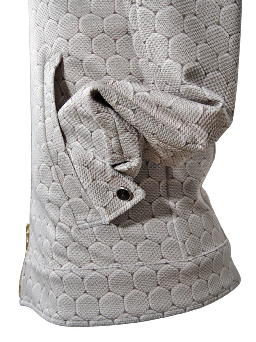 Taupe Honeycomb Luxury Two Way Performance Bomber Jacket-6