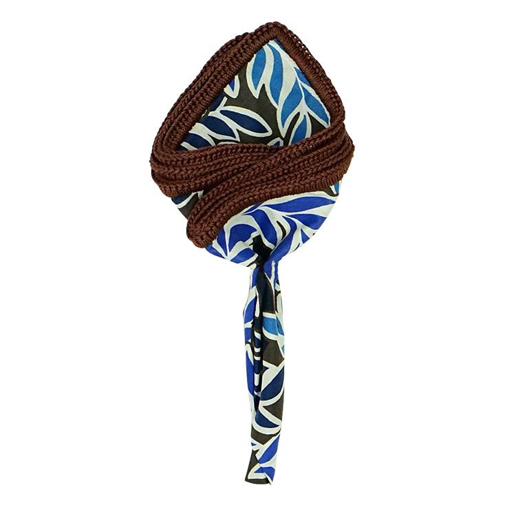 Palm Azzurri with Brown Signature Border-1