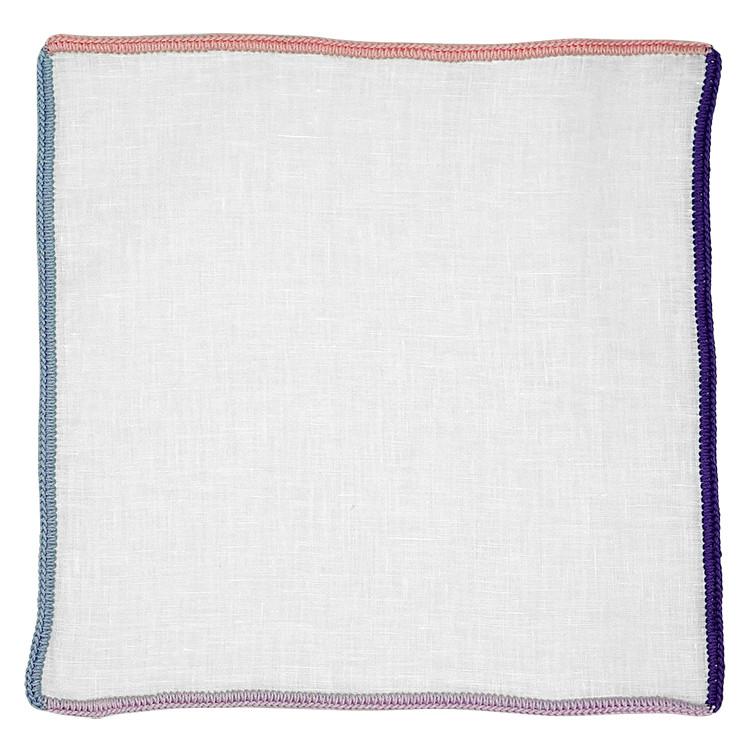 White Nieve with Multi Dandy Signature Border