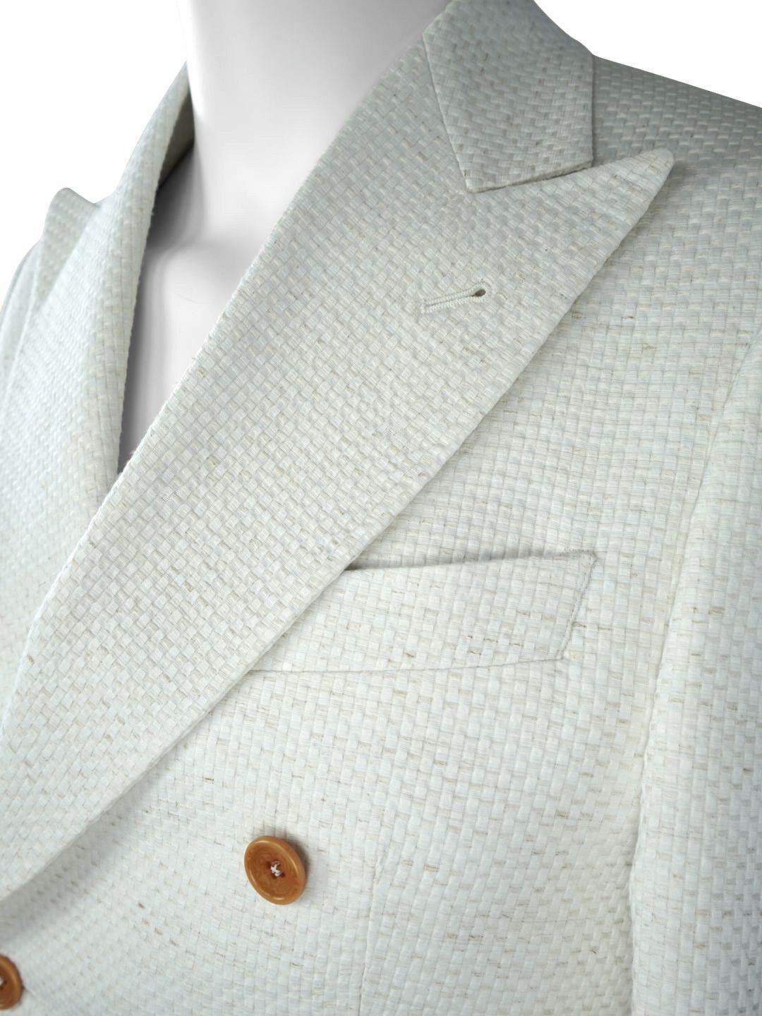 Coconut Intreccio Double Breasted Jacket-5