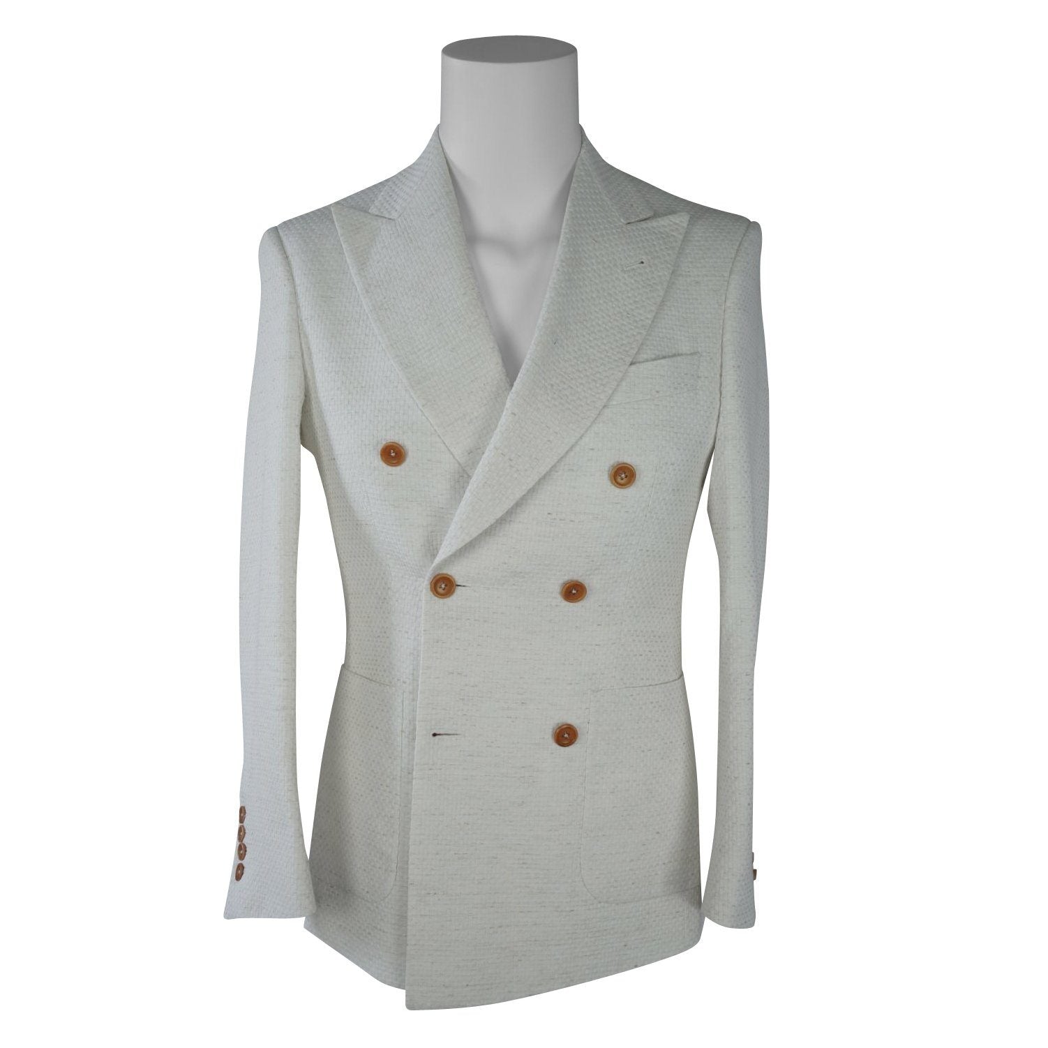 Coconut Intreccio Double Breasted Jacket-4