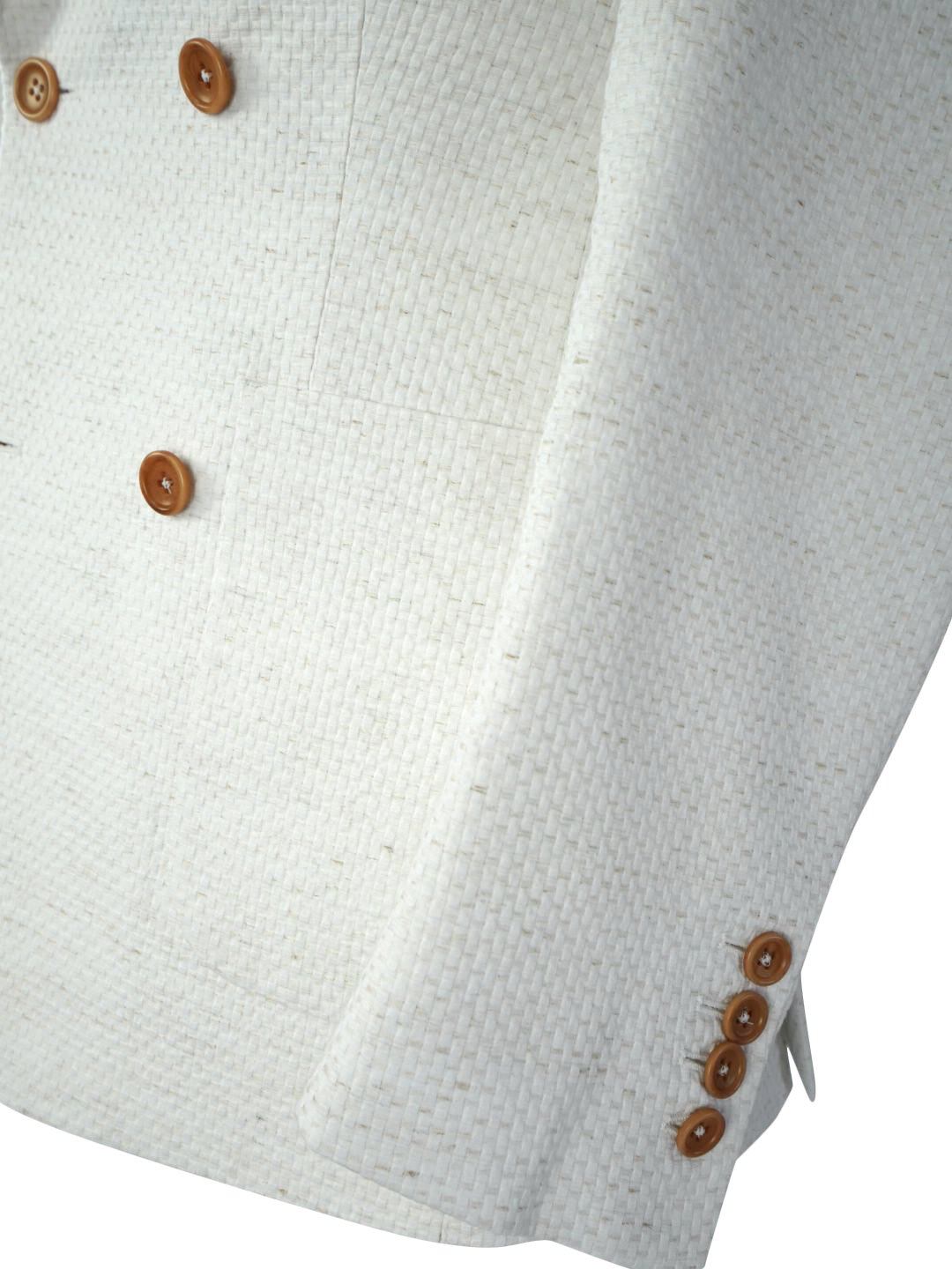 Coconut Intreccio Double Breasted Jacket-6
