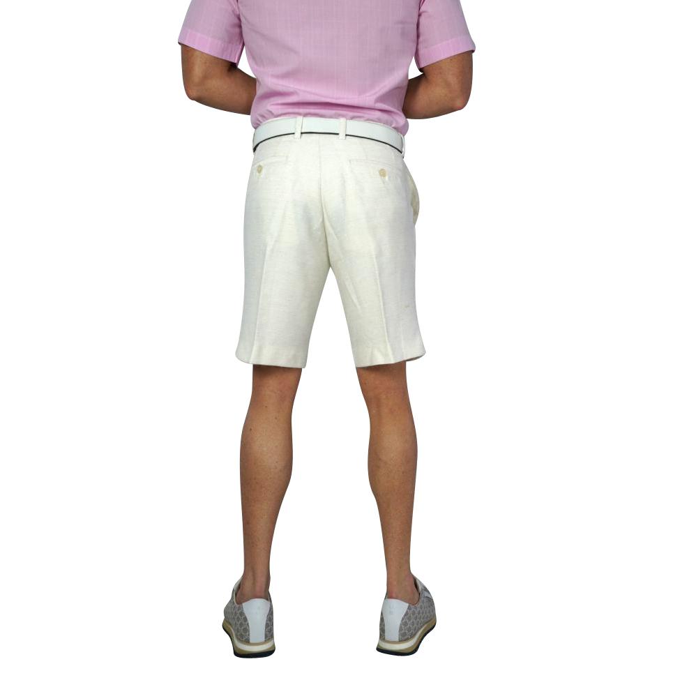 Latte Lino Tweed Shorts-6