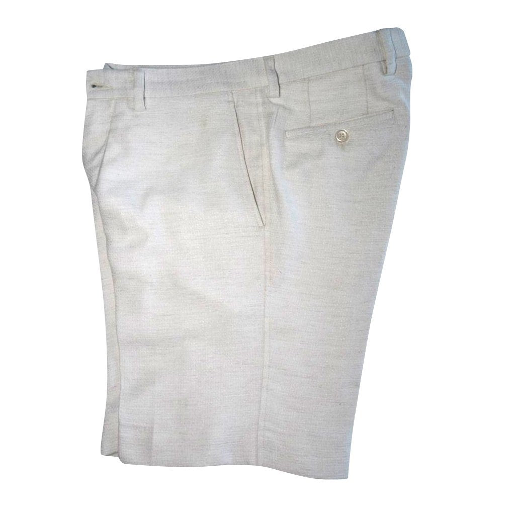 Latte Lino Tweed Shorts-3
