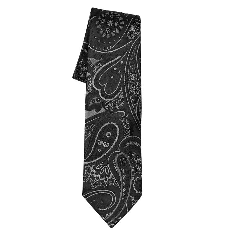 Venetian Paisley Tie Argento Luxury Necktie