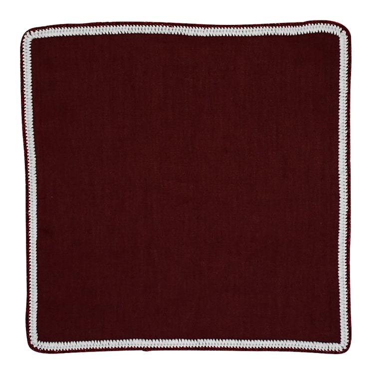 Royal Cremisi with White and Burgundy Flake Signature Borders-2