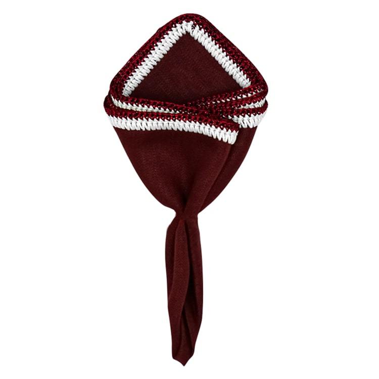 Royal Cremisi with White and Burgundy Flake Signature Borders-1