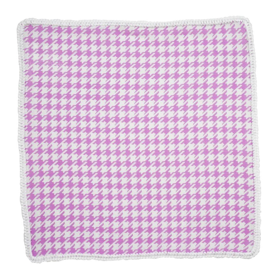 Orchid Houndstooth with White Signature Border-2