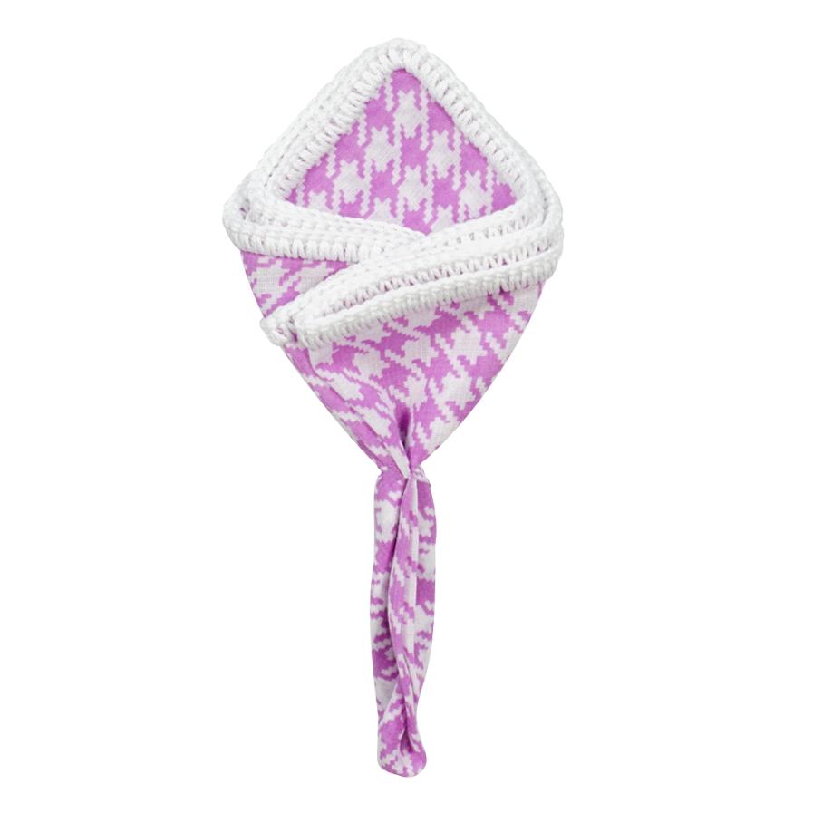 Orchid Houndstooth with White Signature Border-1